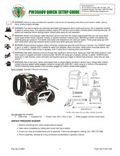 Billy Goat PW30AOV Guía De Configuración Rápida