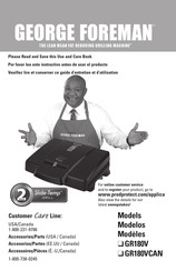 George Foreman GR180V Instructivo Antes De Usar El Producto