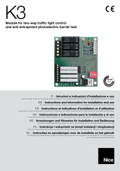 Nice K3 Instrucciones E Indicaciones Para La Instalación Y El Uso