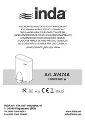 inda AV474A Instrucciones Originales