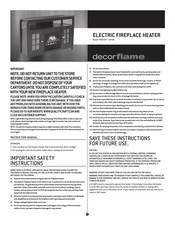 decorflame MM645PT-46FBK Manual Del Usuario