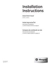 GE Monogram ZV850 Instrucciones De Instalación