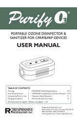 Responsive Respiratory Purify O3 Manual De Usuario