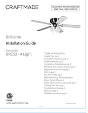 Craftmade Brilliante BRC52 Guia De Instalacion