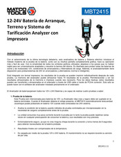 Matco Tools MBT2415 Manual Del Usuario