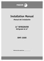 Fagor BMF-300X Manual Del Instalacion