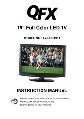 QFX TV-LED1911 Manual De Instrucciones