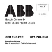 ABB Busch-Dimmer 6594 U-500 Manual Del Usuario