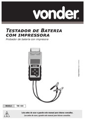 vonder TBV 1400 Manual Del Usuario