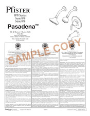 Pfister Pasadena 8P8 Serie Manual Del Usuario