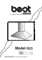 Broan Best IS23 Manual De Instrucciones
