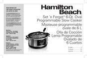 Hamilton Beach Forget 6-Qt Manual De Instrucciones