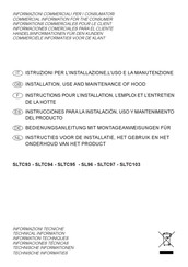 Sirius SLTC97 Instrucciones Para La Instalación, Uso Y Mantenimiento Del Producto