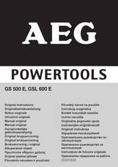 AEG GS 500 E Manual Original