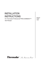 Thermador PRO-HARMONY P304 Instrucciones De Instalación