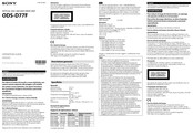 Sony ODS-D77F Guía De Operación