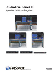 Presonus StudioLive III Serie Guia De Inicio Rapido