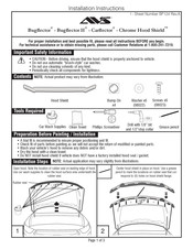 AVS Chrome Hood Shield Instrucciones De Instalación