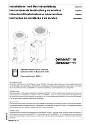 Draeger OWAMAT 11 Instruciones De Instalación Y De Servicio