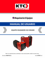 KTC 410-MIG400 Manual De Usuario