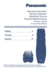 Panasonic ER2403 Manual De Uso