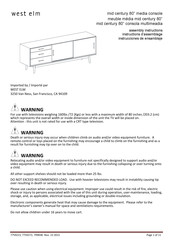 West Elm 799838 Instrucciones De Ensamblaje