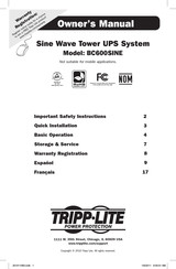 Tripp-Lite BC600SINE El Manual Del Propietario