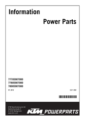 KTM Power Parts 77805907000 Manual Del Usuario