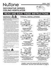 NuTone DECORATIVE Serie Manual Del Usuario