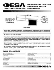 DESA Heating Products RLP155AT El Manual Del Propietario