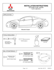 Mitsubishi MOTORS ECLIPSE MZ313512 Instrucciones De Instalación