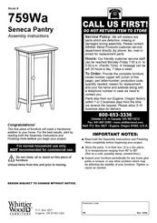 Whittier Wood Furniture Seneca 759Wa Instrucciones Para Armar