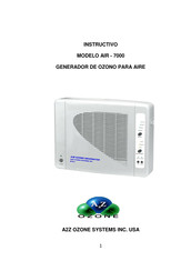 A2Z Ozone Systems AIR - 7000 Instructivo