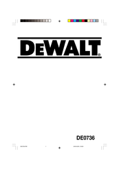 DeWalt DE0736 Manual Del Usuario