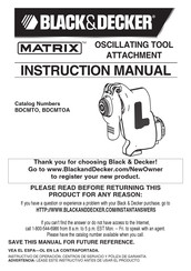 BLACK&DECKER Matrix BDCMTO Manual De Instrucciones