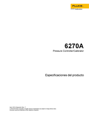 Fluke 6270A Especificaciones Del Producto
