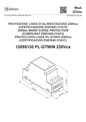 golmar 12095130 PL-GTWIN 230Vca Manual De Instrucciones