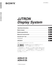 Sony JJTRON ADN-8118 Manual De Instrucciones
