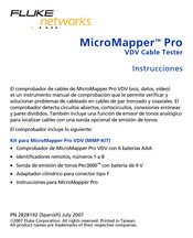 Fluke Networks MicroMapper Pro VDV Instrucciones