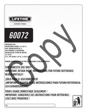 Lifetime 60072 Manual Del Usuario