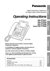 Panasonic KX-T7536 Instrucciones De Operación