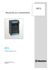 Munters RDT-5 Manual De Uso Y Mantenimiento