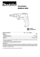 Makita 6826 Guia De Inicio Rapido