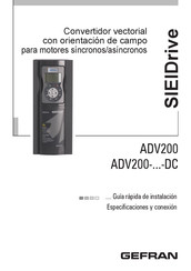 gefran ADV200-DC Serie Guía Rápida De Instalación