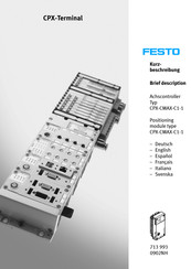 Festo CPX-CMAX-C1-1 Instrucciones Para El Usuario
