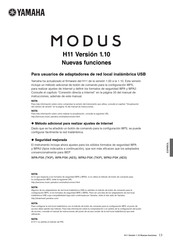 Yamaha MODUS H11 Manual Del Usuario