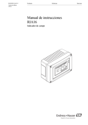 Endress+Hauser RIA16 Manual De Instrucciones