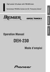 Pioneer Premier Super Tuner III DEH-230 Manual Del Usuario