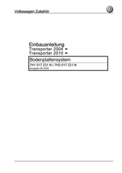 Volkswagen 7H3 017 231 N Instrucciones De Montaje