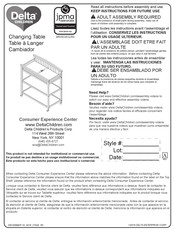 Delta Children Changing Table Manual De Instrucciones